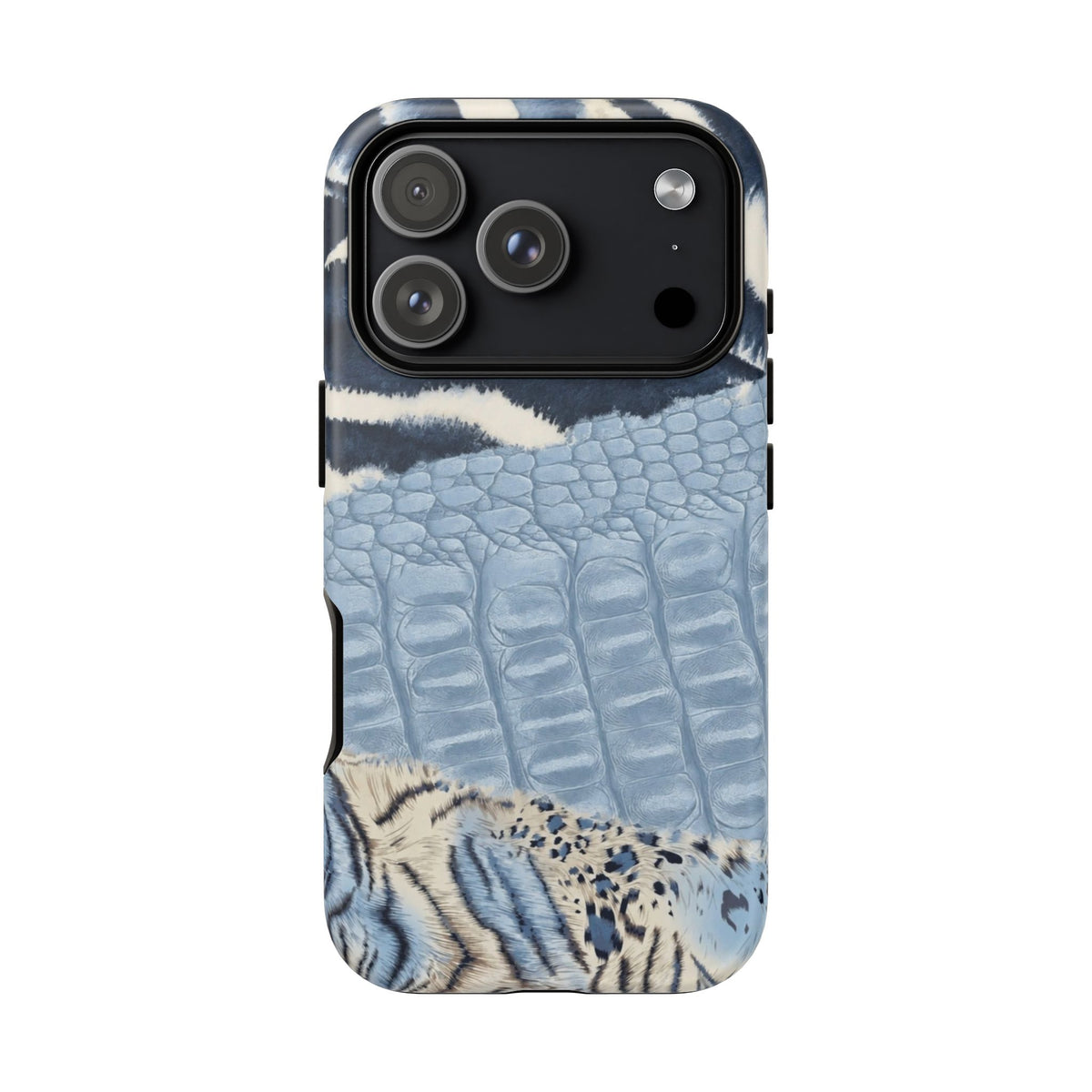Blue Animal Print Phone Case