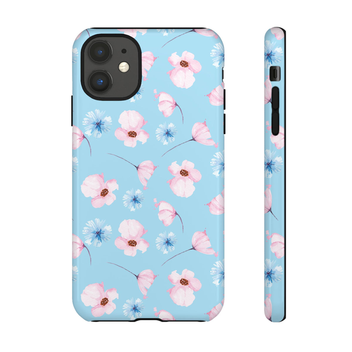 Blue & Pink Floral Phone Case