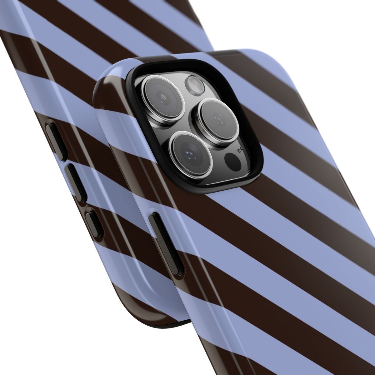 Blue and Black Striped Phone Case