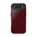 Burgundy Leopard Print Phone Case