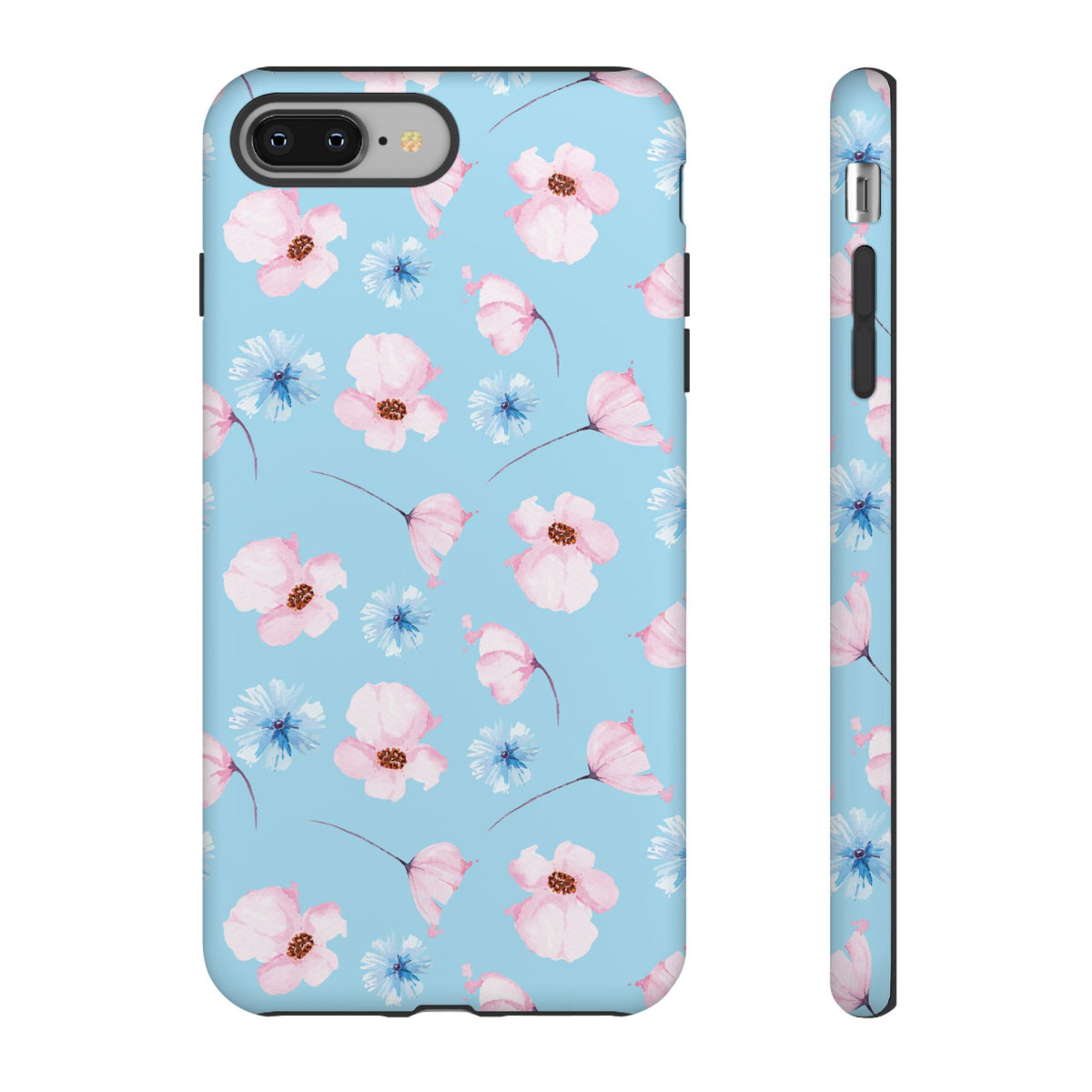 Blue & Pink Floral Phone Case