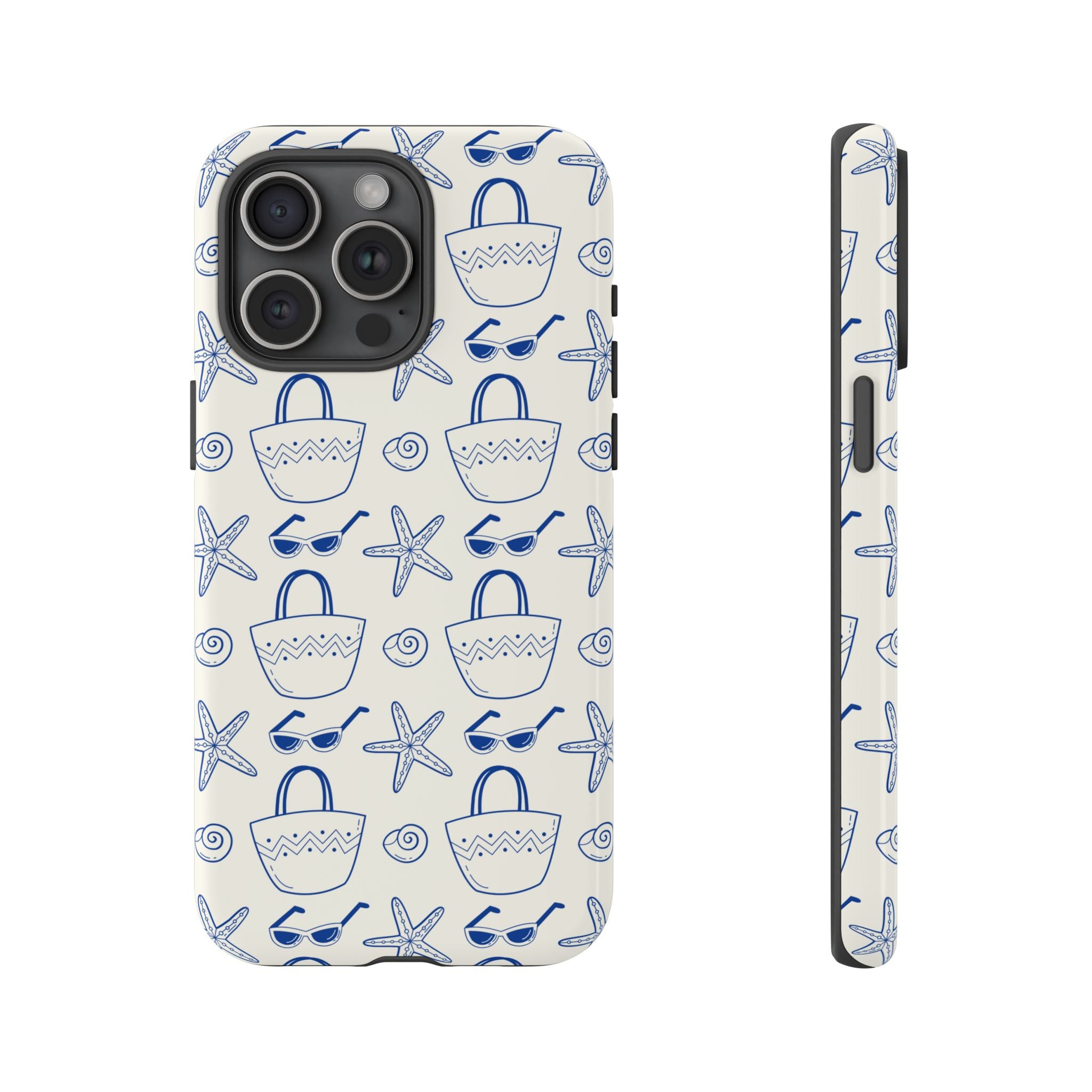 Blue Seashell & Starfish Phone Case