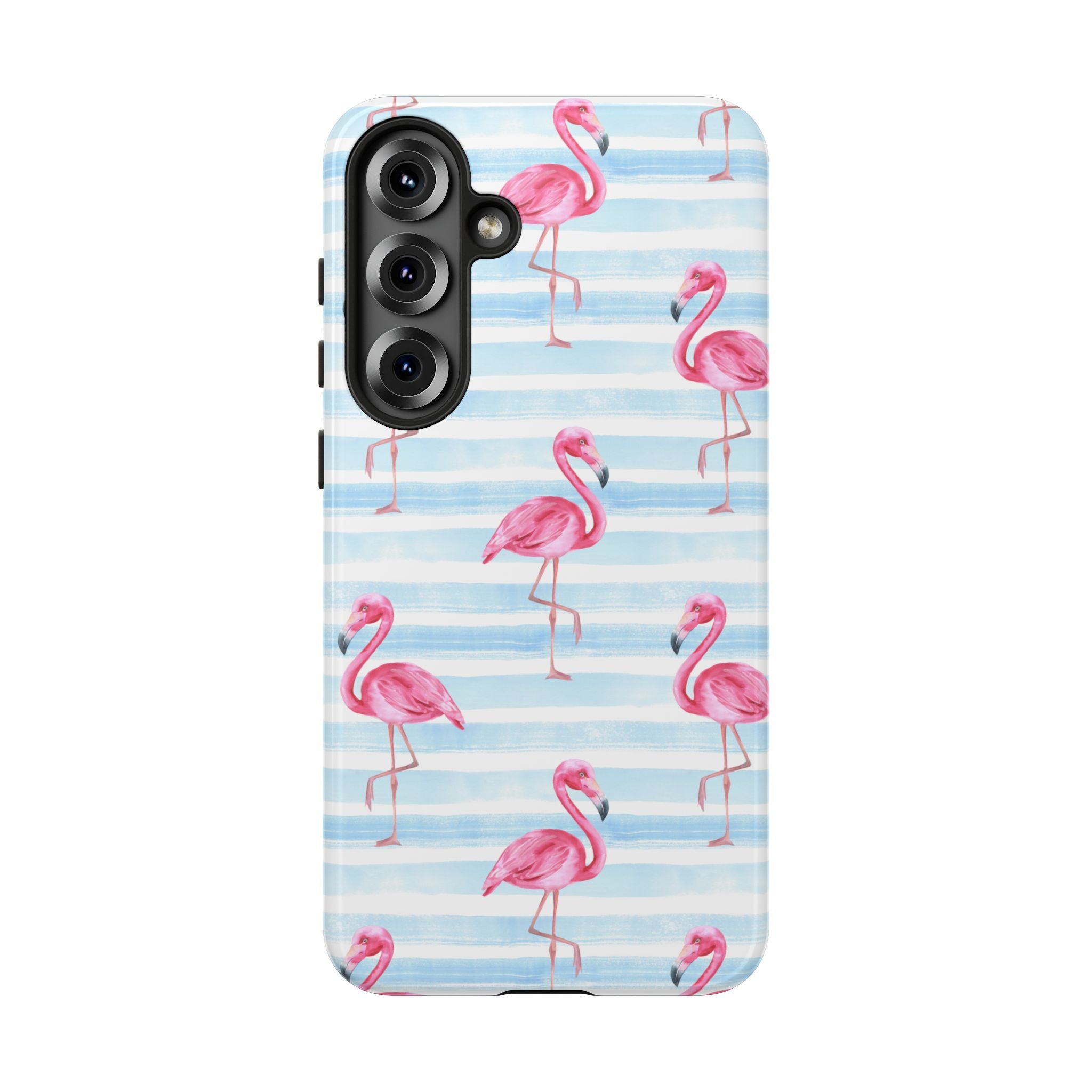 Pink Flamingo Stripe Phone Case