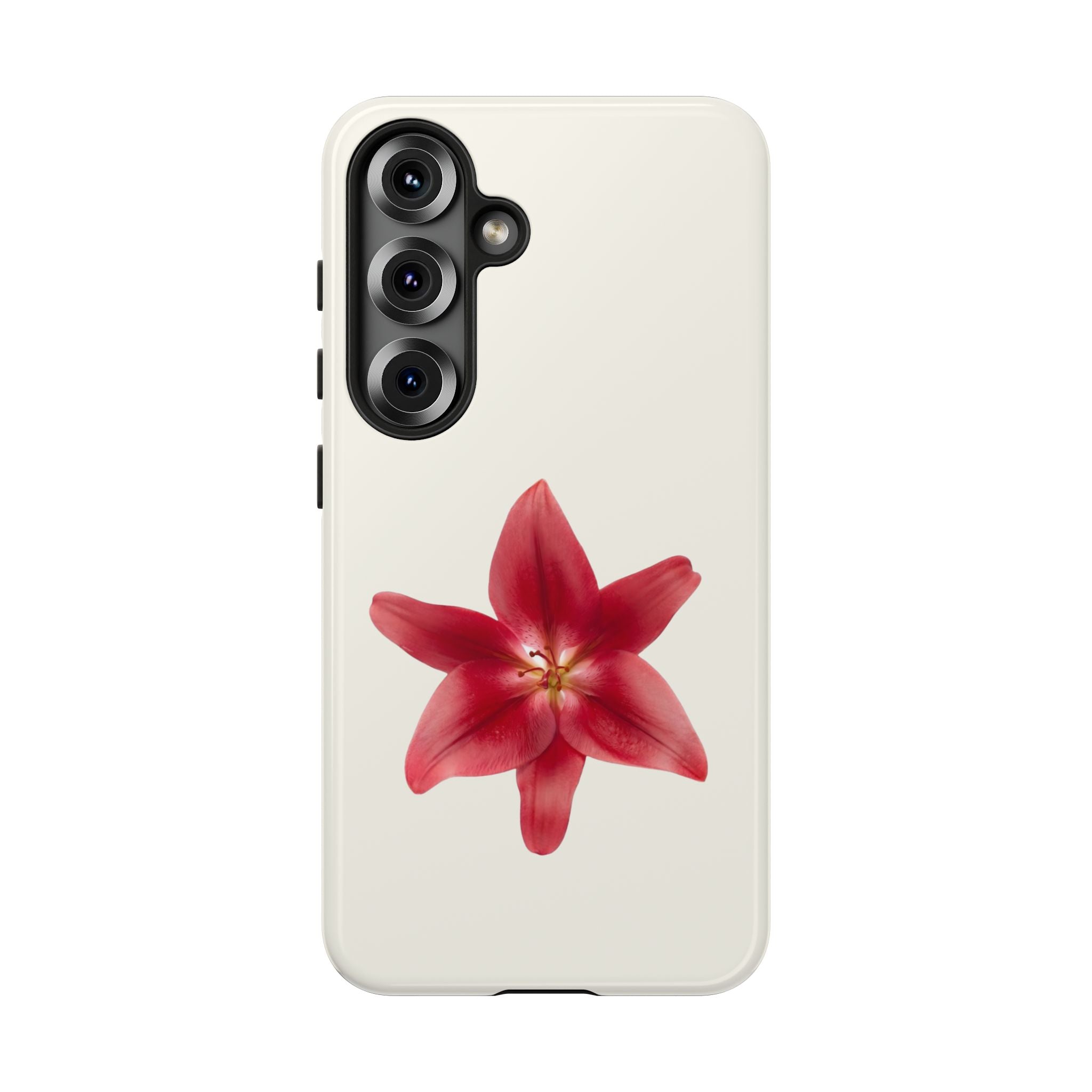 Red Lily Floral Phone Case