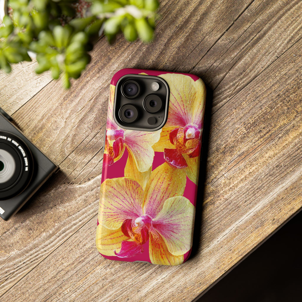 Yellow Pink Orchid Phone Case