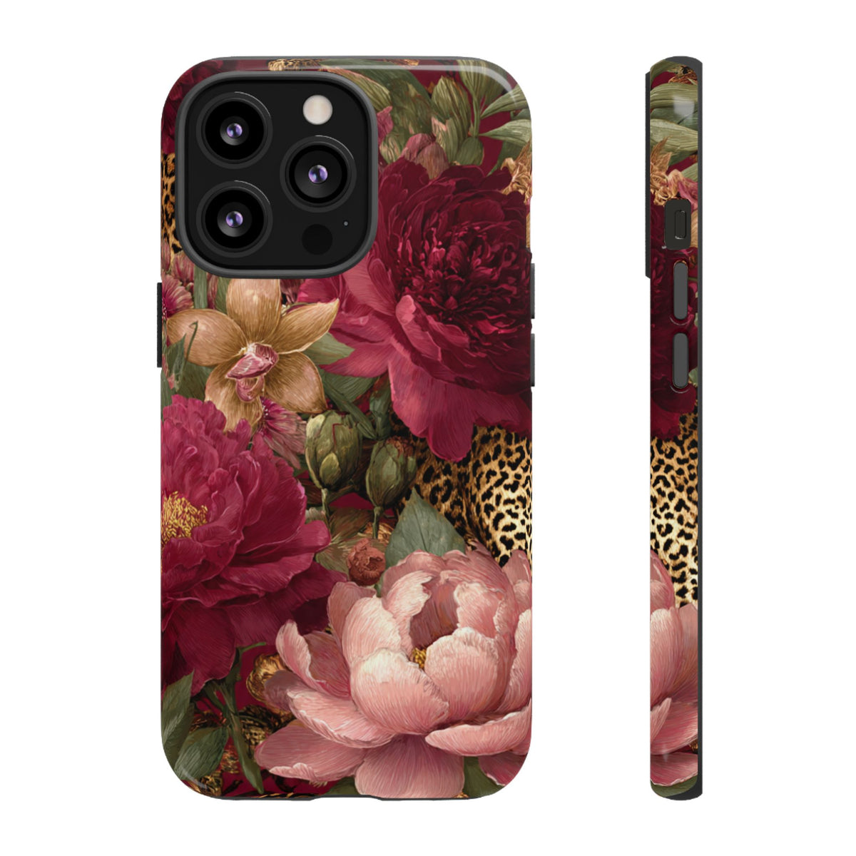 Floral Leopard Print Phone Case