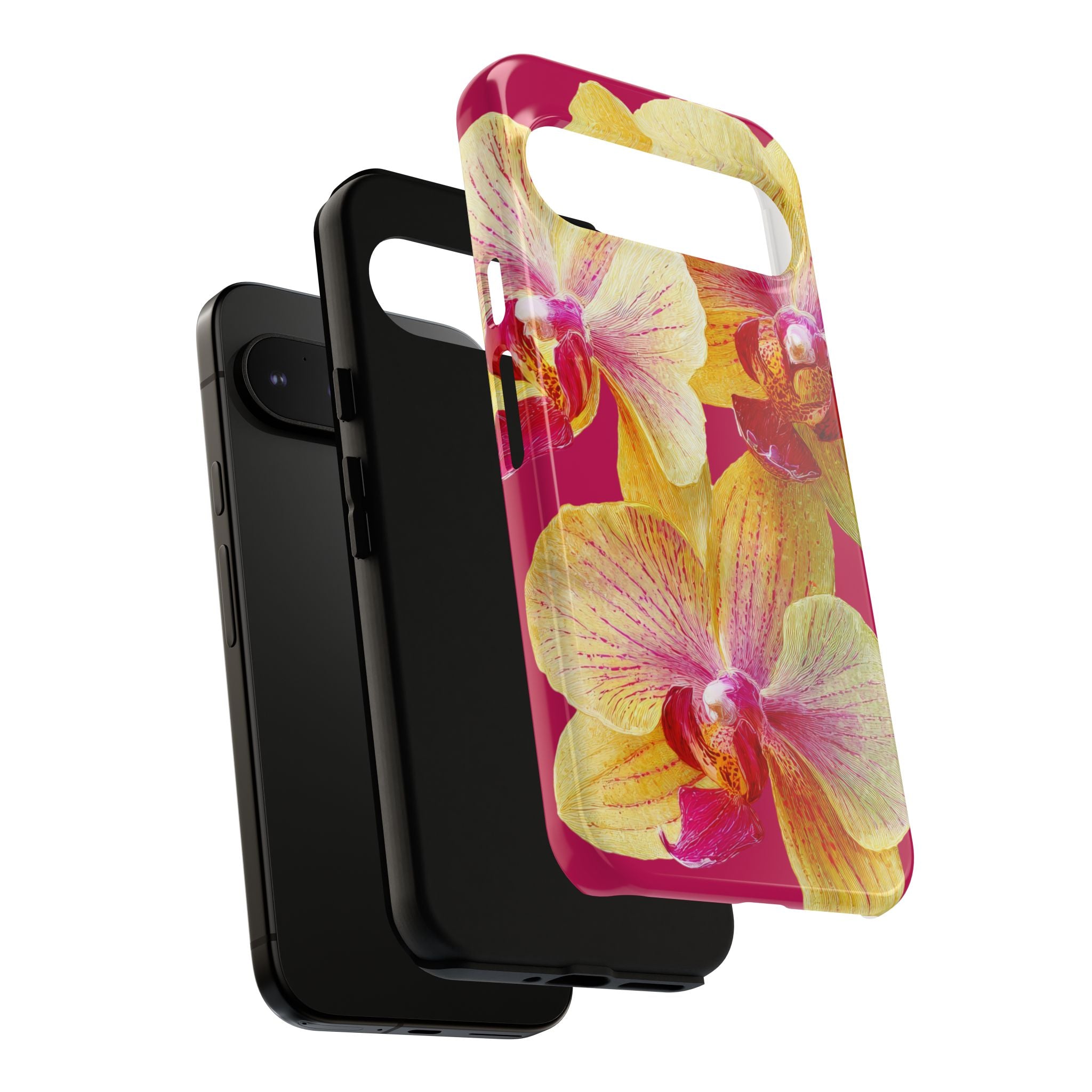 Yellow Pink Orchid Phone Case