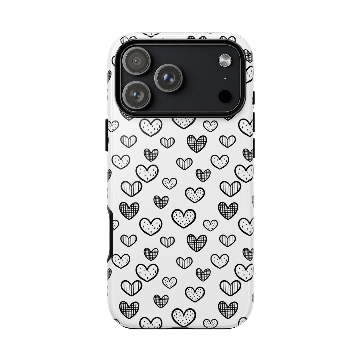 Black & White Hearts Phone Case