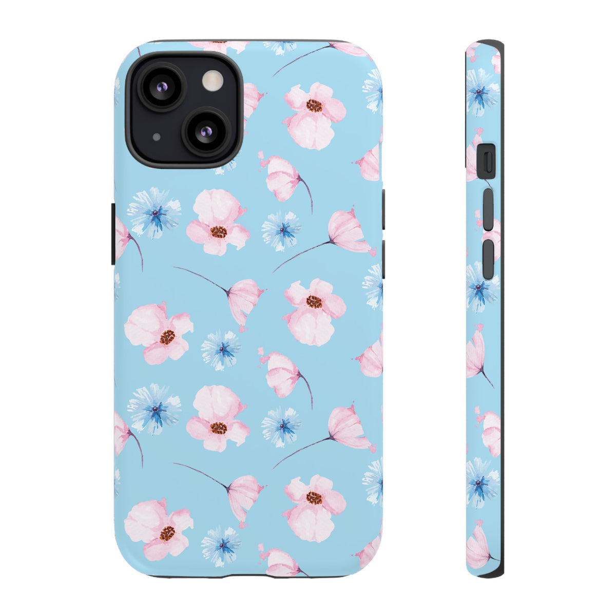Blue & Pink Floral Phone Case