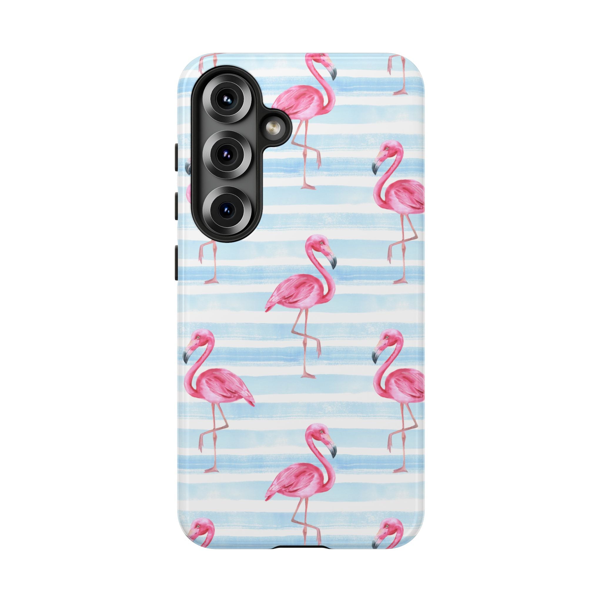 Pink Flamingo Stripe Phone Case