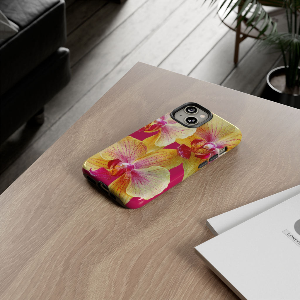 Yellow Pink Orchid Phone Case