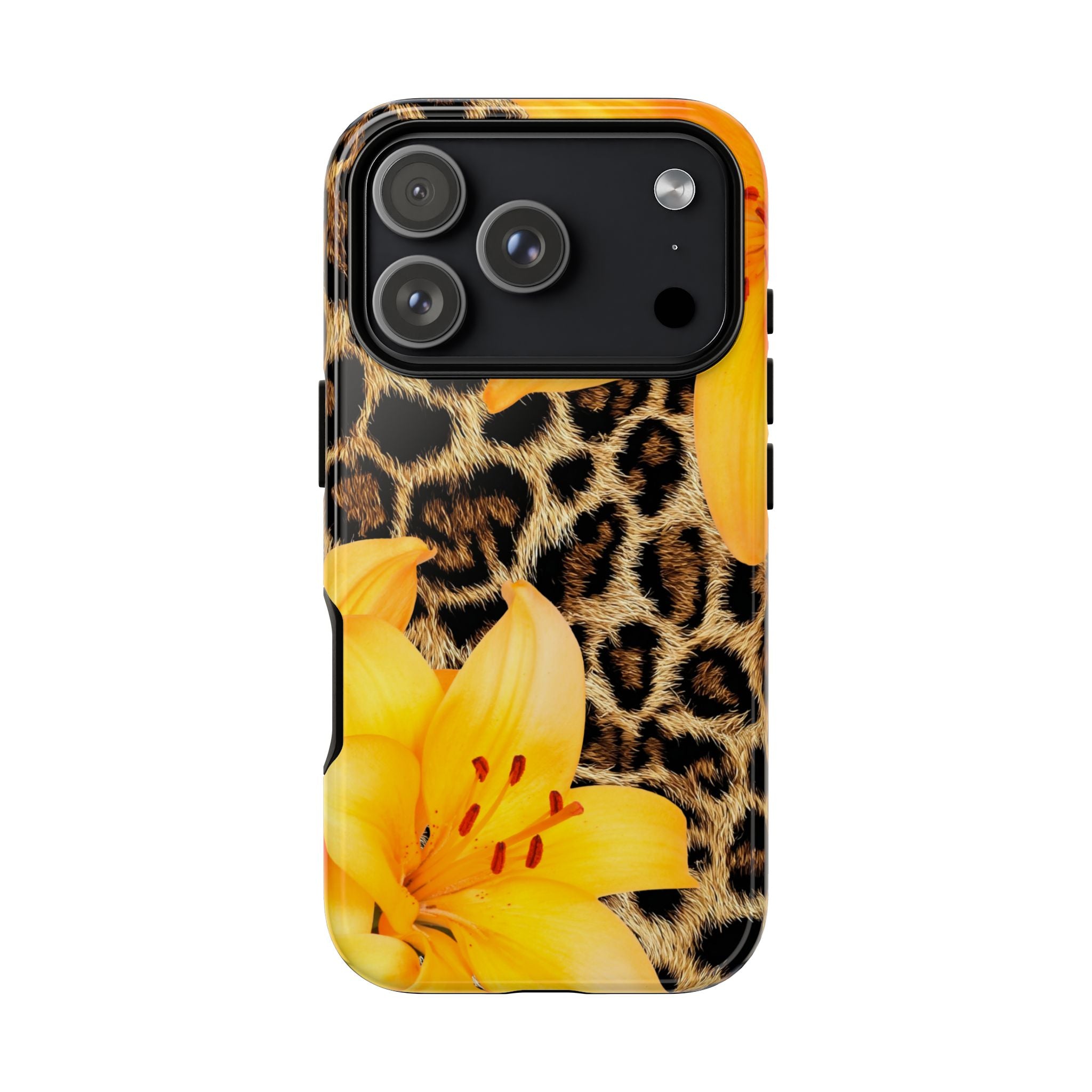 Yellow Lily Leopard Phone Case