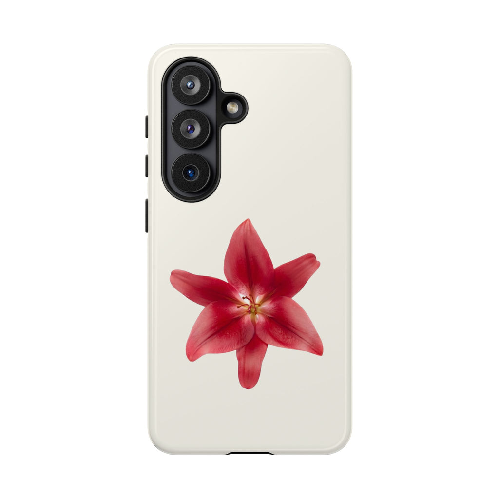 Red Lily Floral Phone Case
