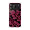 Burgundy Black Cow Print Phone Case