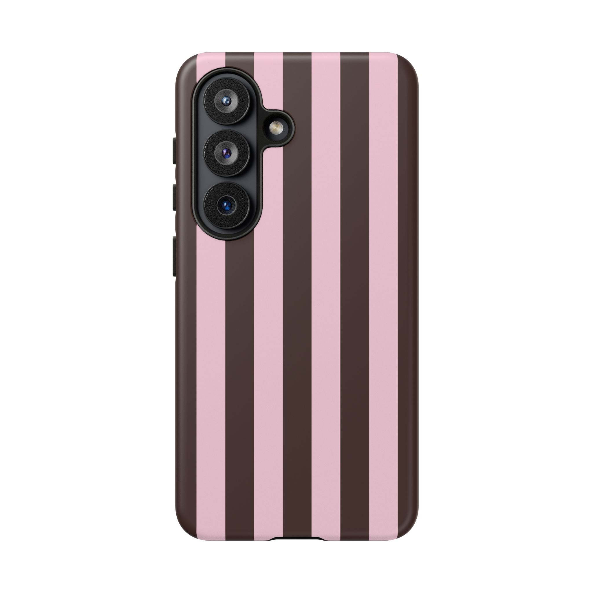 Pink & Brown Vertical Stripe Phone Case