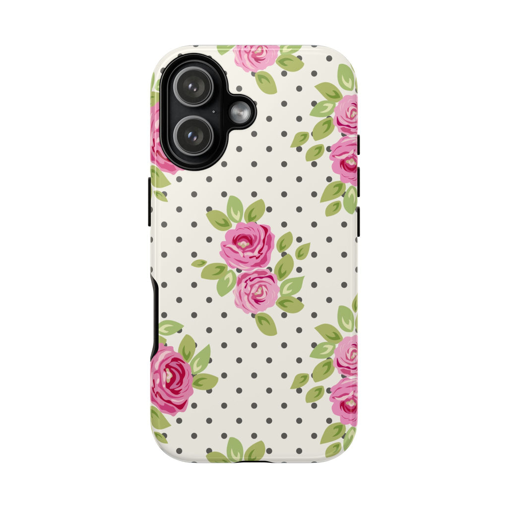 Pink Roses Polka Phone Case
