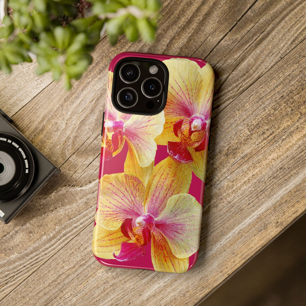 Yellow Pink Orchid Phone Case