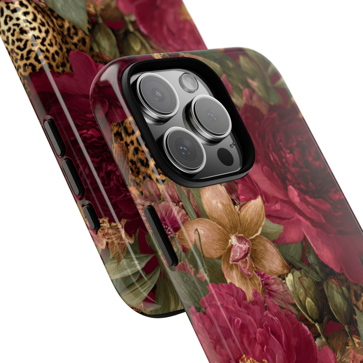 Floral Leopard Print Phone Case