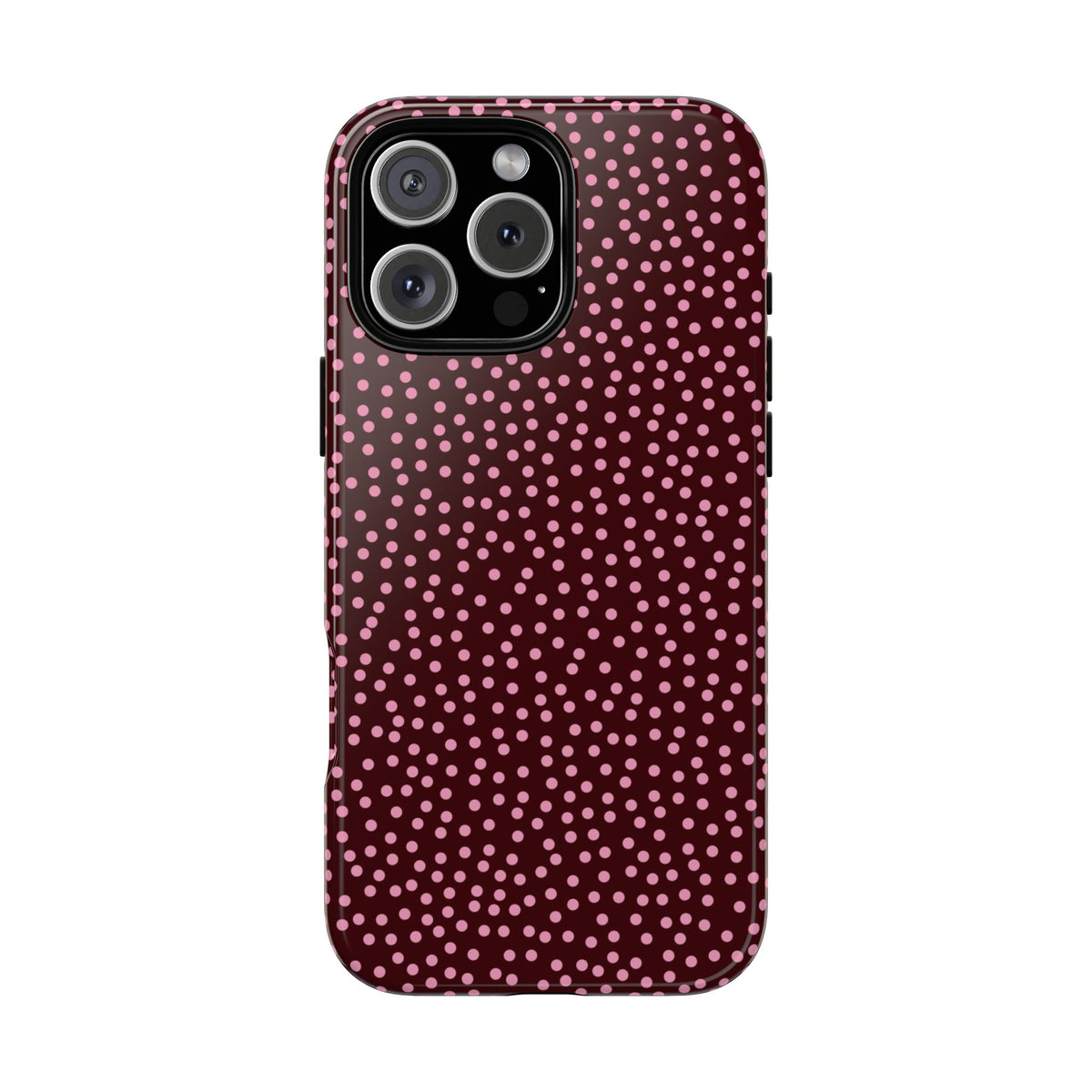 Burgundy Confetti Dot Tough Phone Case