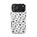 Black & White Hearts Phone Case