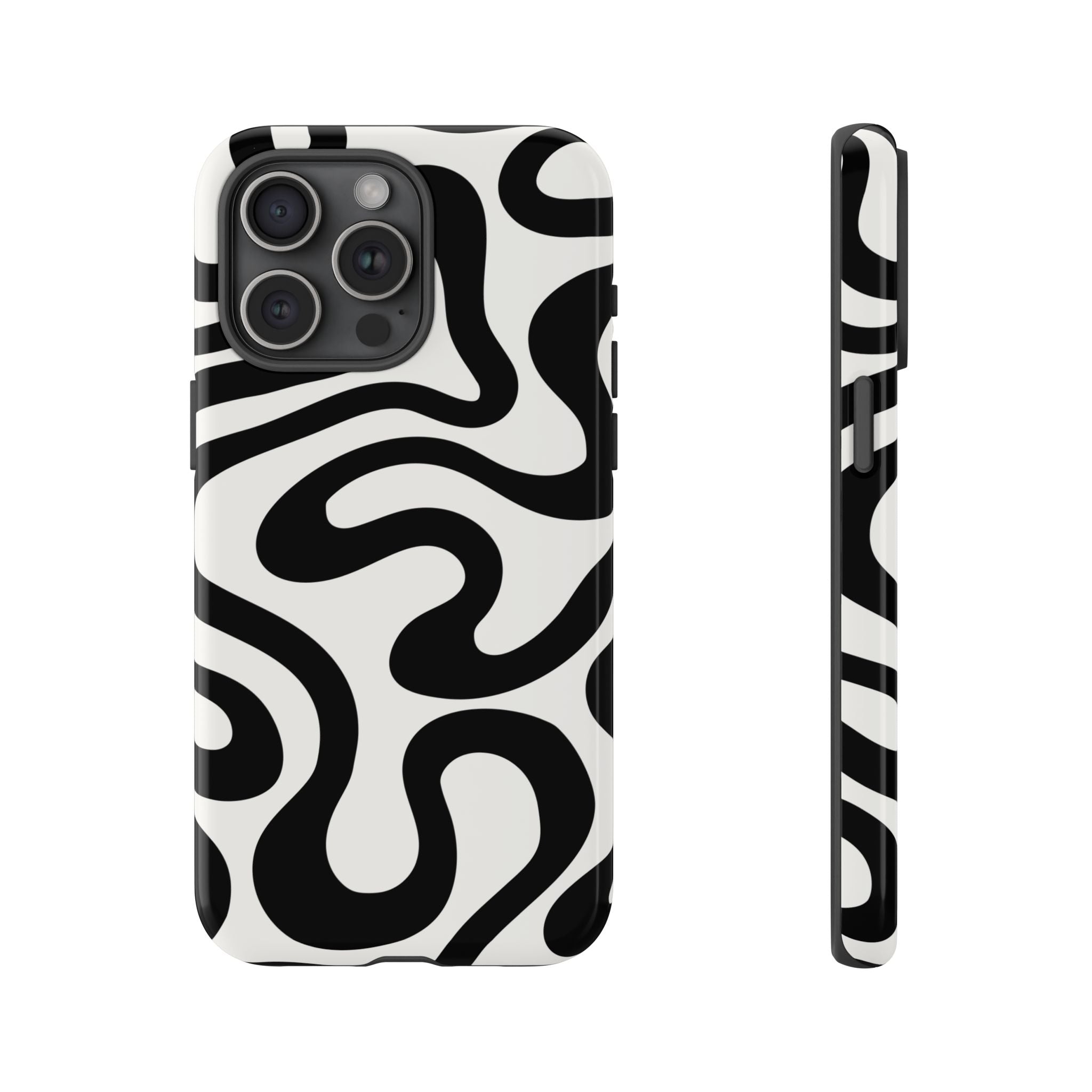 Black White Swirl Phone Case