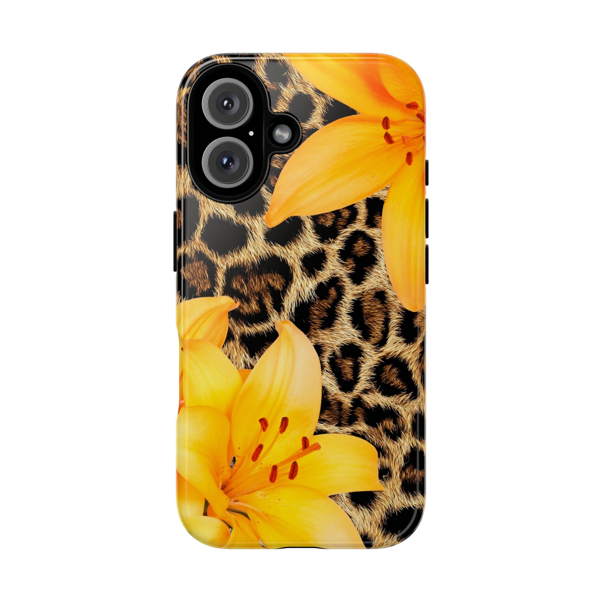 Yellow Lily Leopard Phone Case