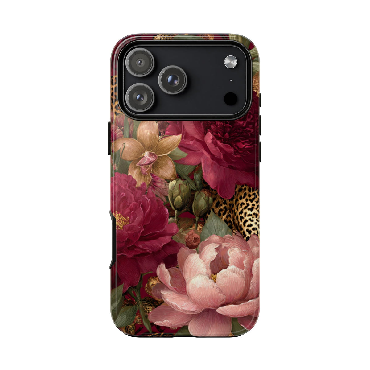 Floral Leopard Print Phone Case