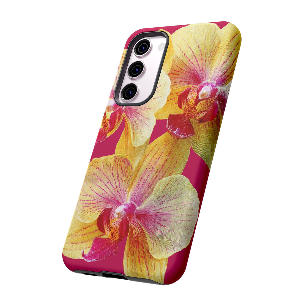 Yellow Pink Orchid Phone Case