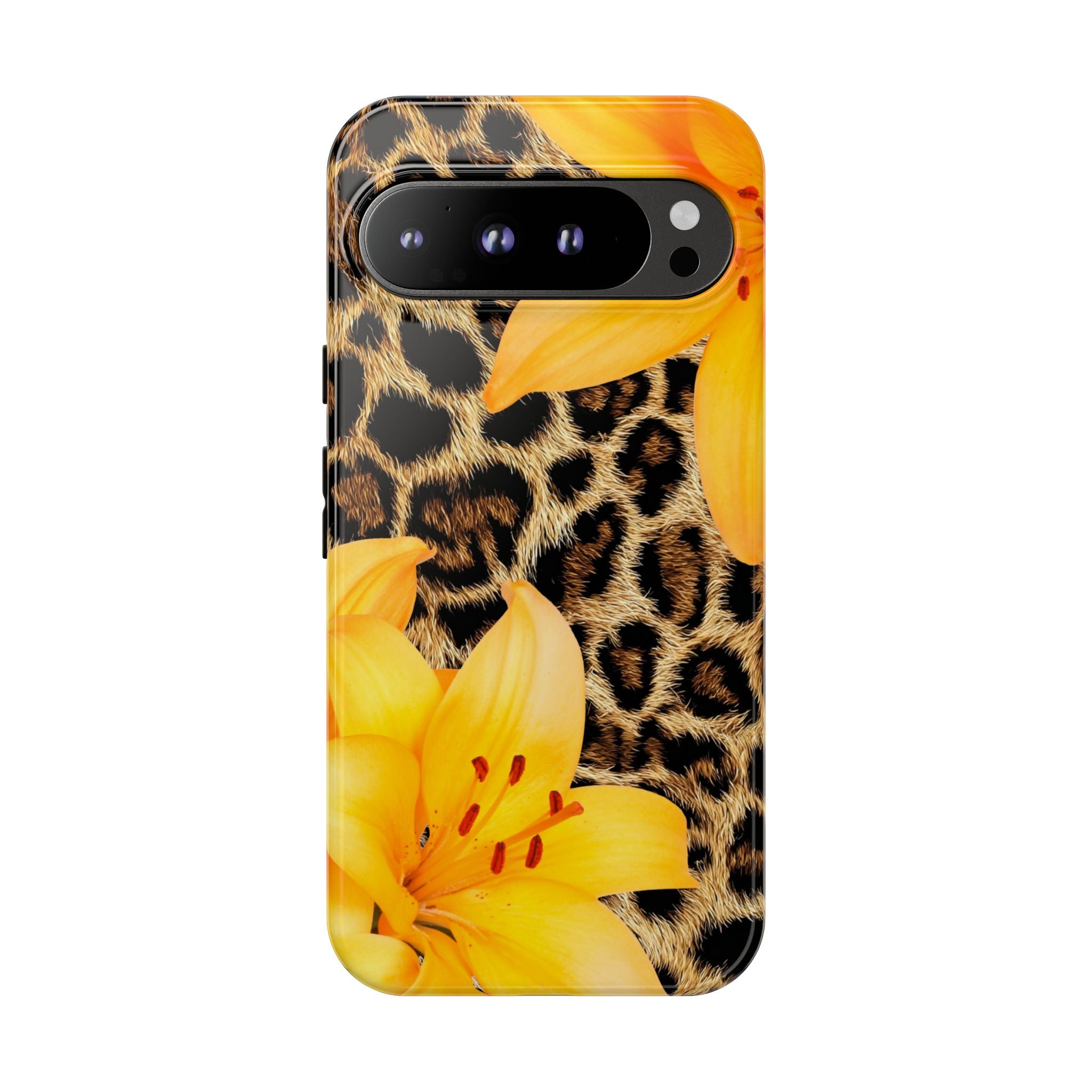 Yellow Lily & Leopard Pint Phone Case