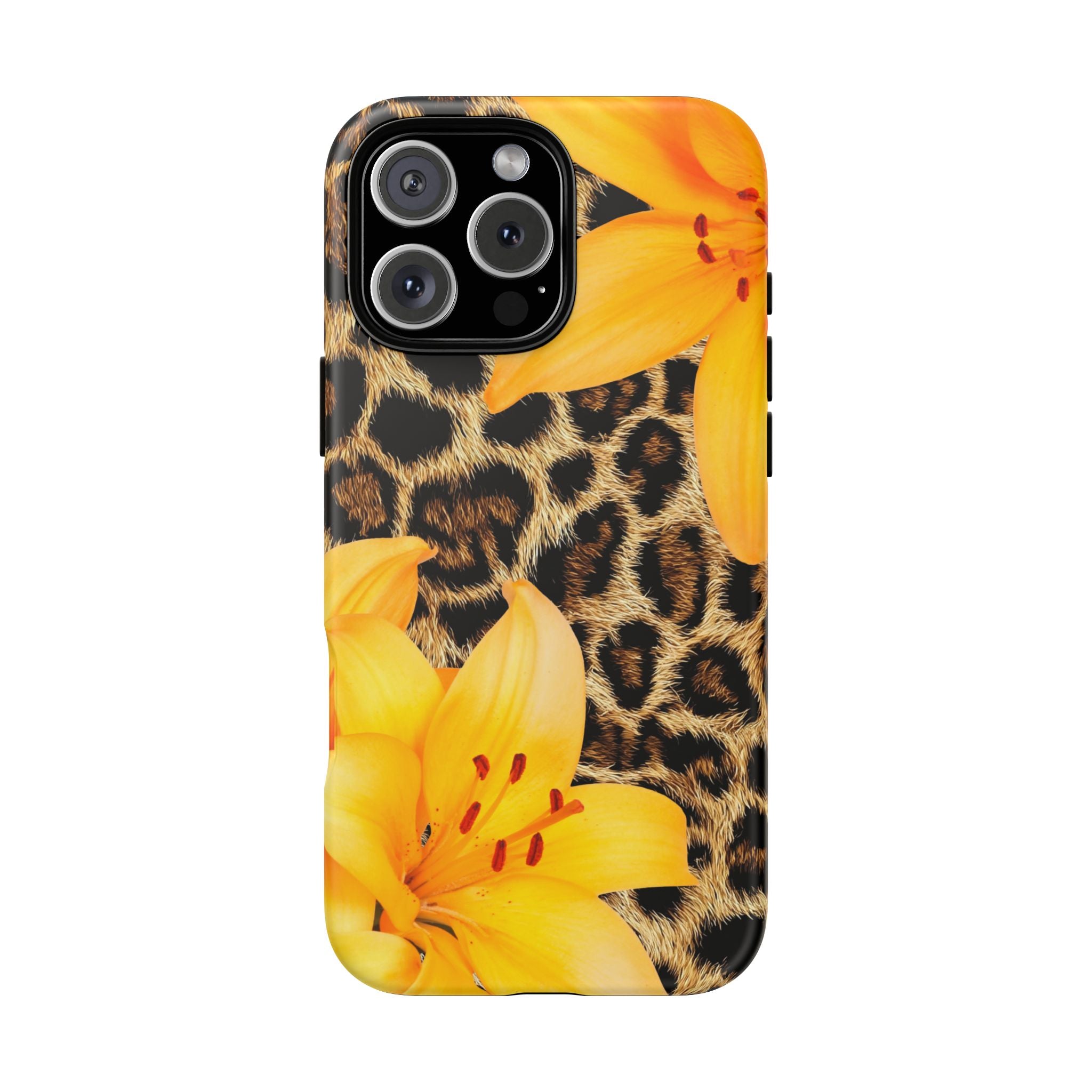 Yellow Lily & Leopard Pint Phone Case