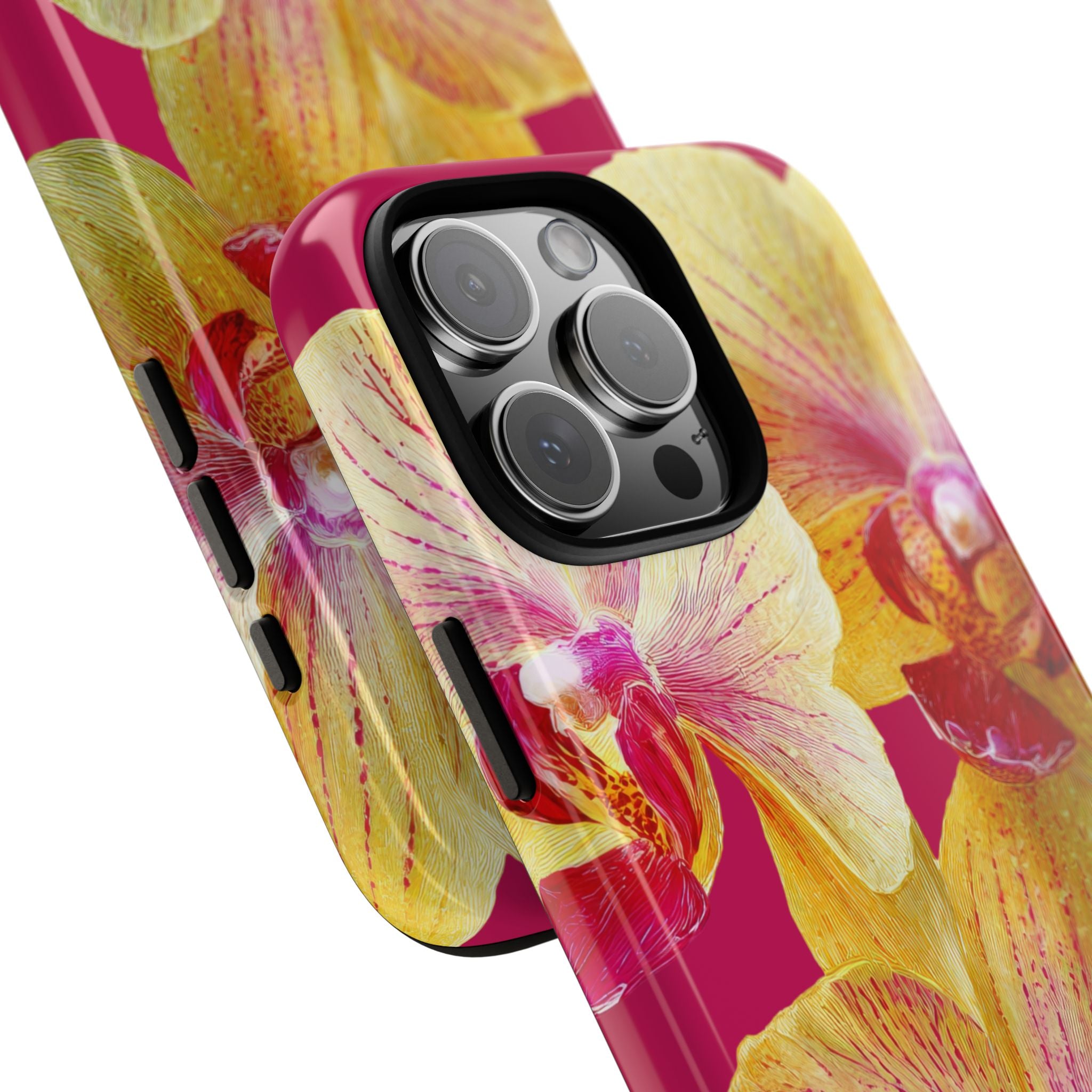 Yellow Pink Orchid Phone Case