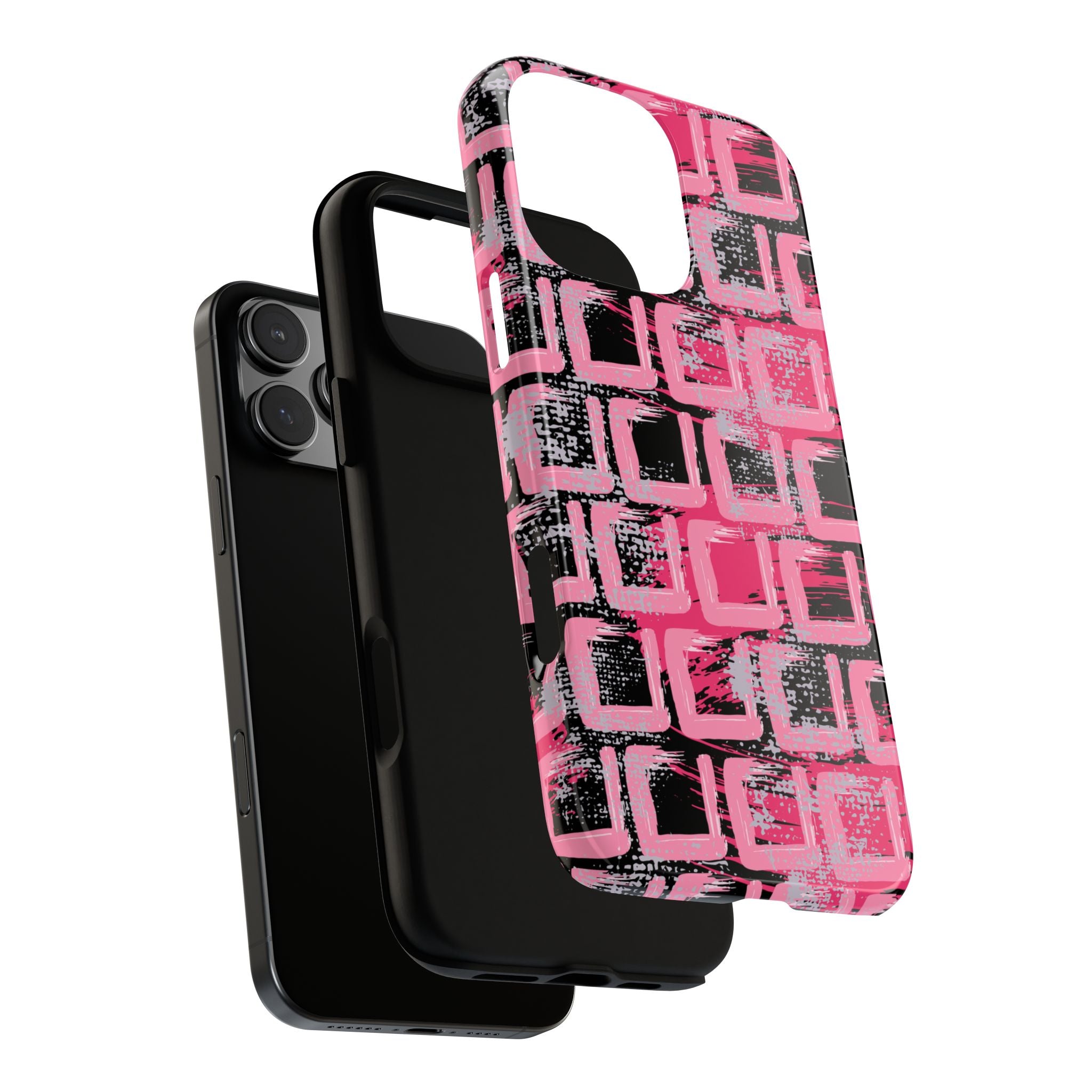 Pink Grid Phone Case