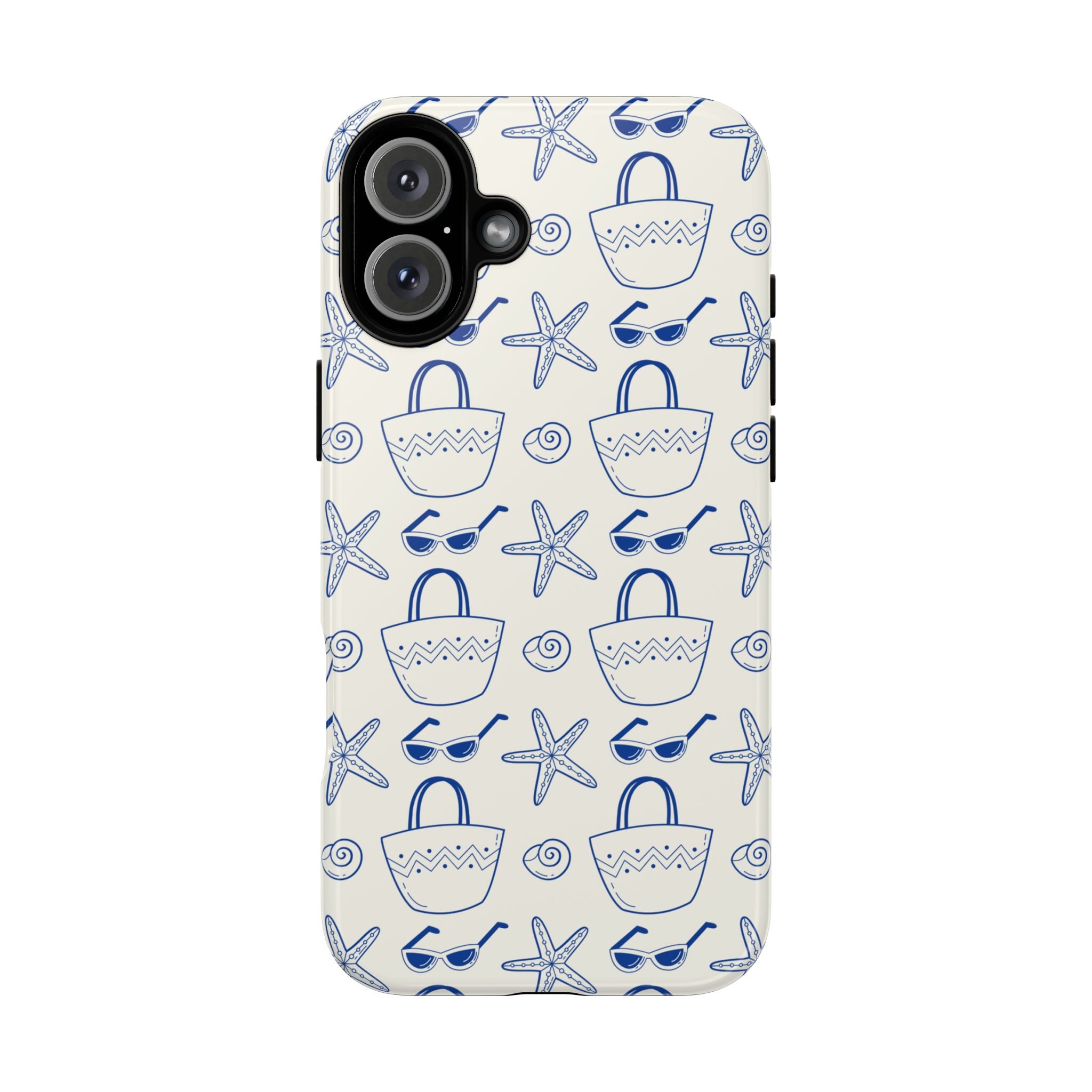 Blue Seashell & Starfish Phone Case