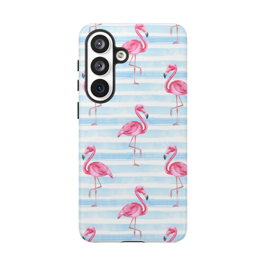 Pink Flamingo Stripe Phone Case