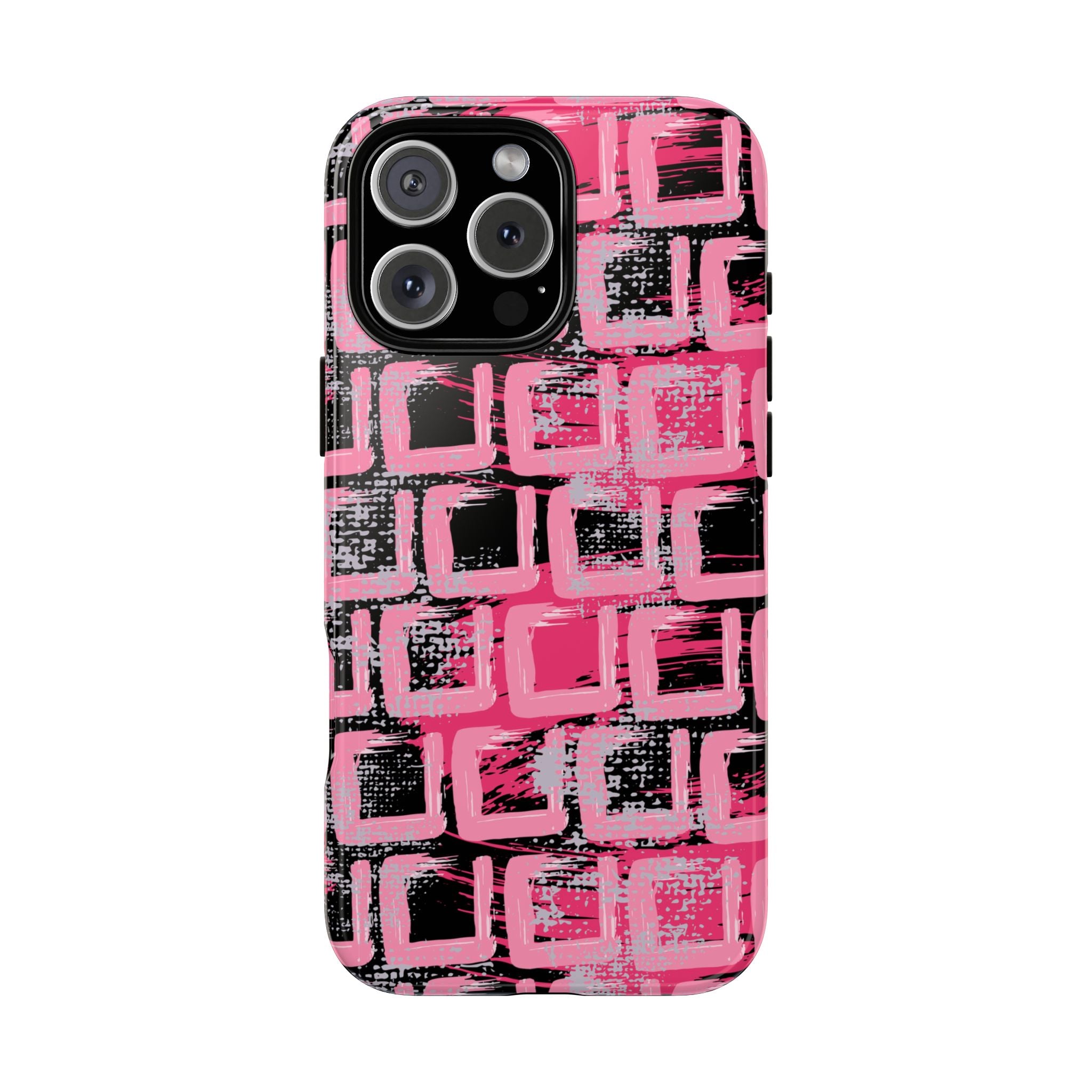 Pink Grid Phone Case
