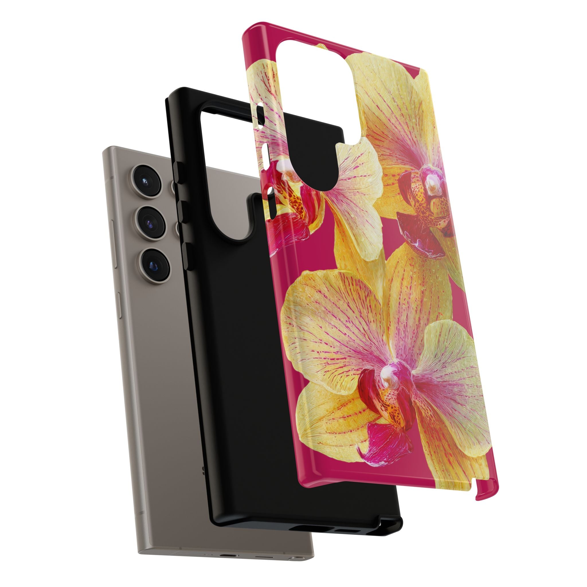 Yellow Pink Orchid Phone Case