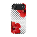 Red Hibiscus Polka Dot Phone Case