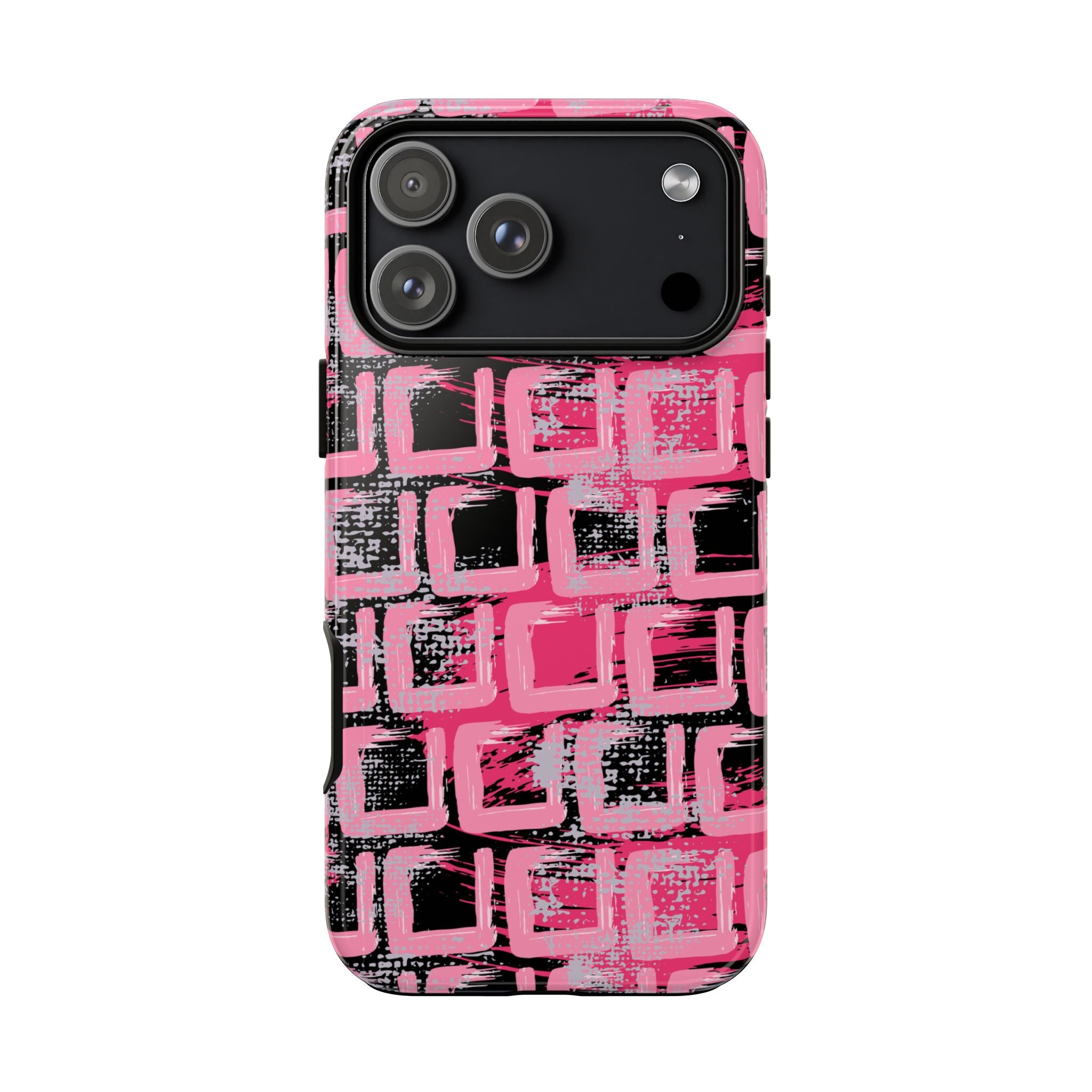 Pink Grid Phone Case