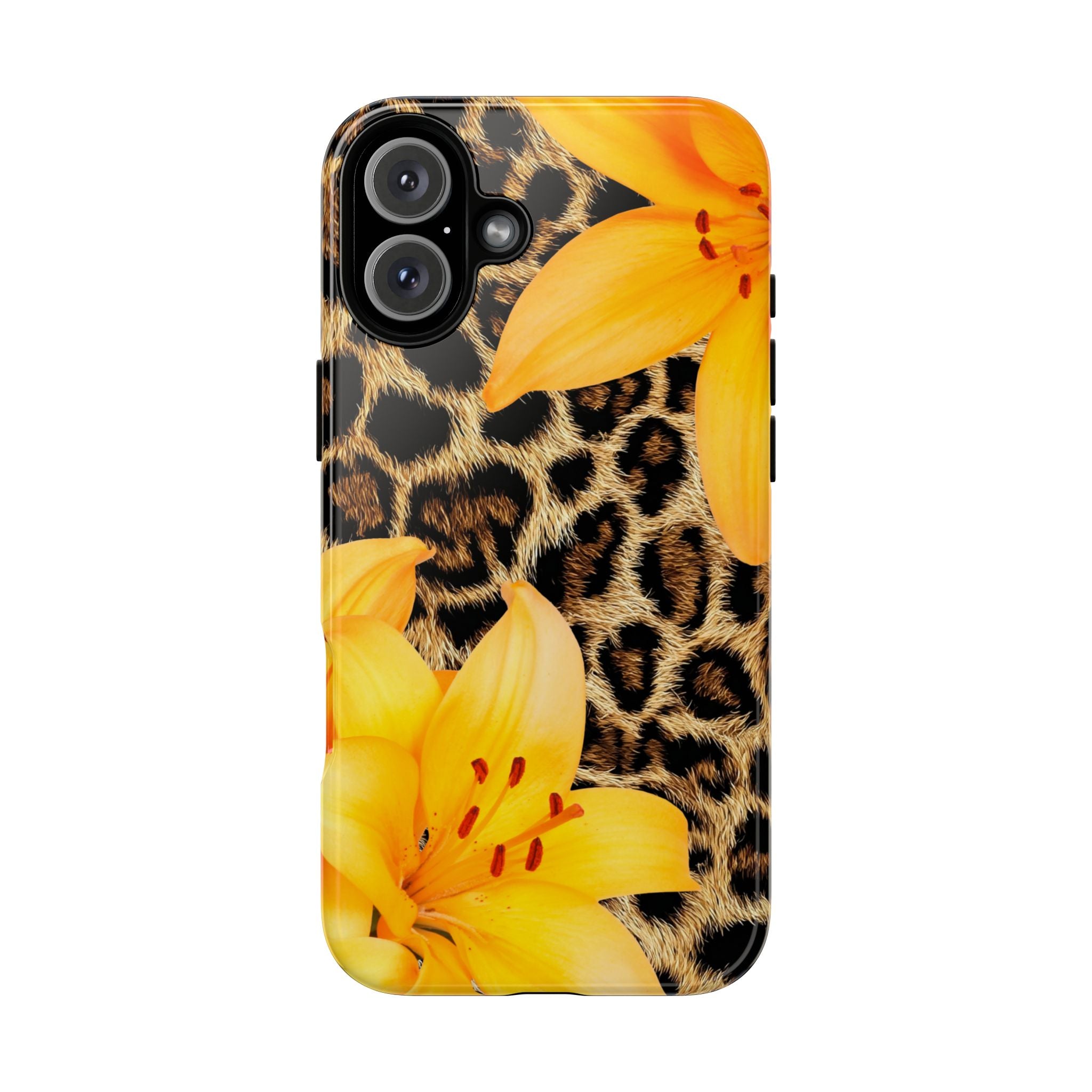 Yellow Lily Leopard Phone Case