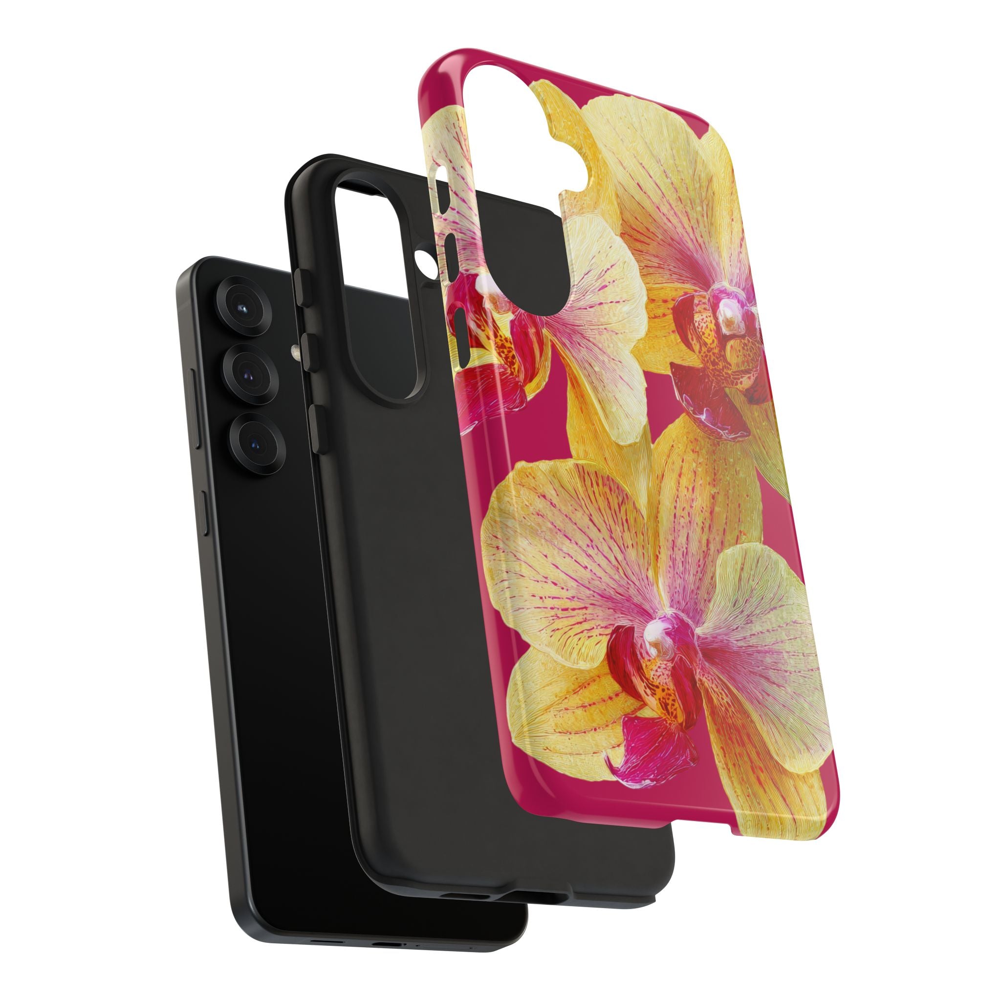Yellow Pink Orchid Phone Case