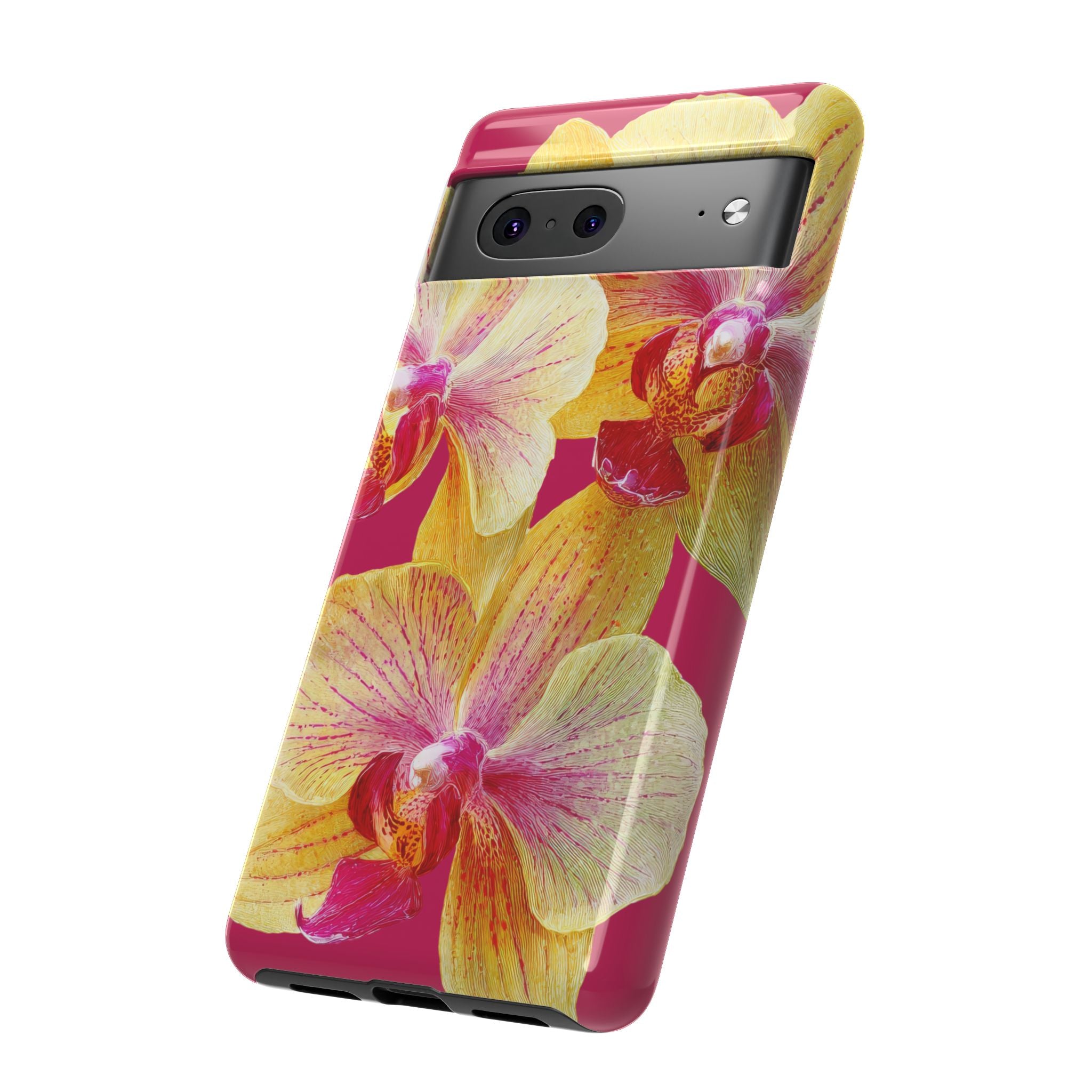 Yellow Pink Orchid Phone Case