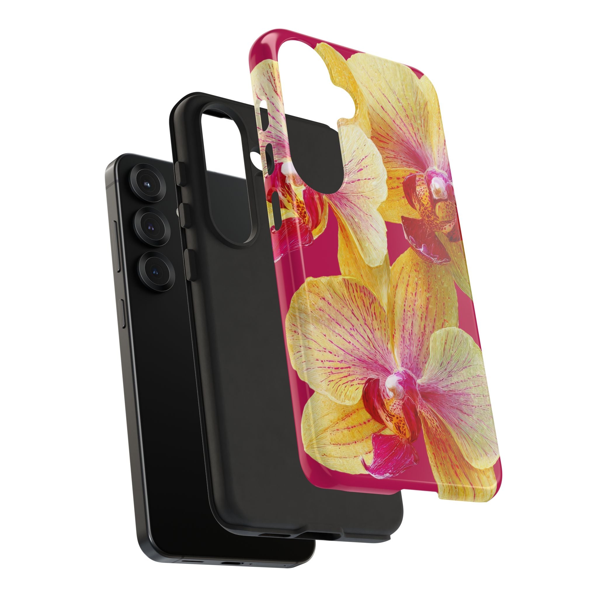 Yellow Pink Orchid Phone Case