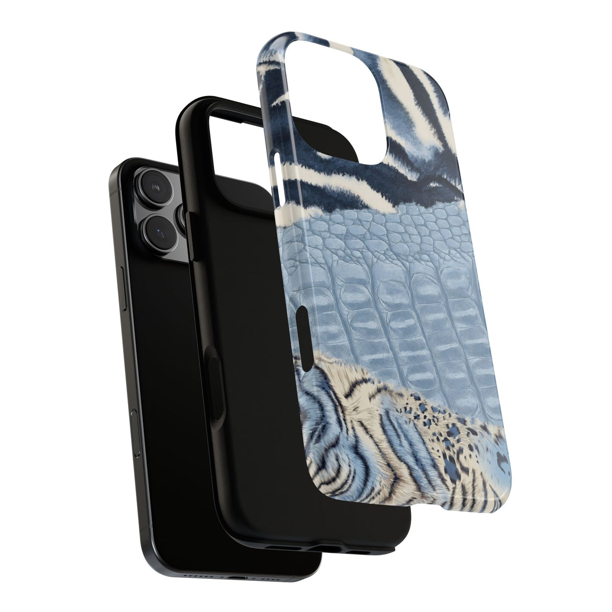 Blue Animal Print Phone Case