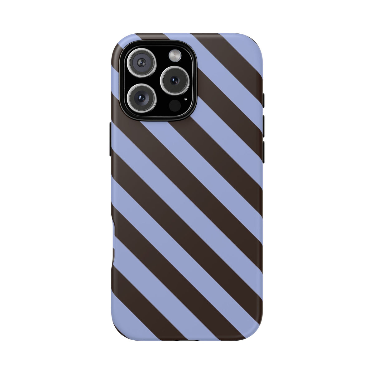 Blue and Black Striped Phone Case