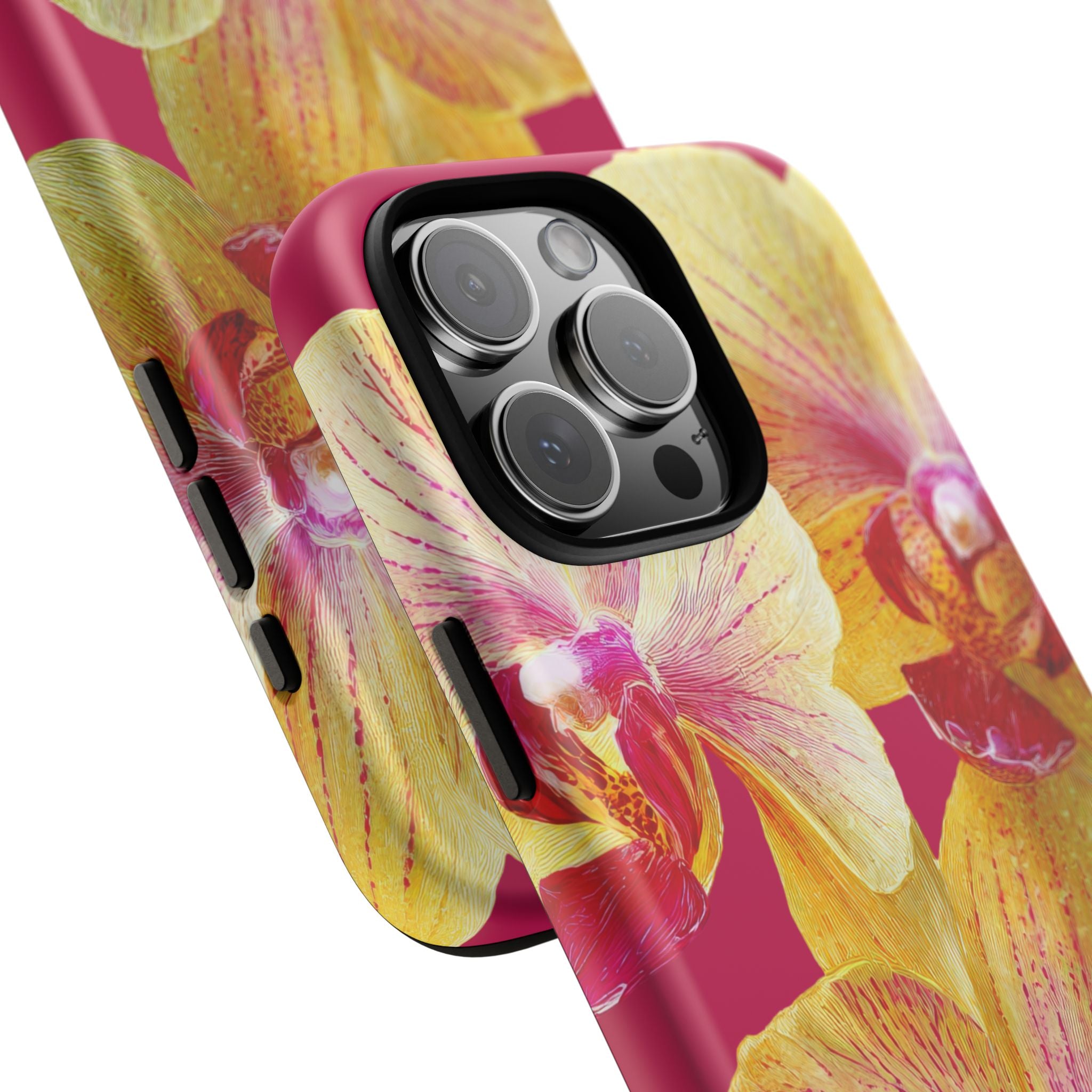 Yellow Pink Orchid Phone Case
