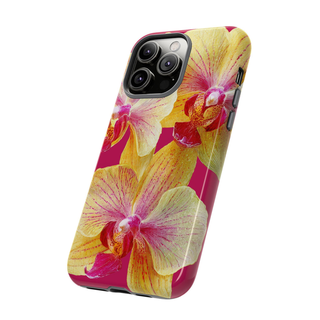 Yellow Pink Orchid Phone Case