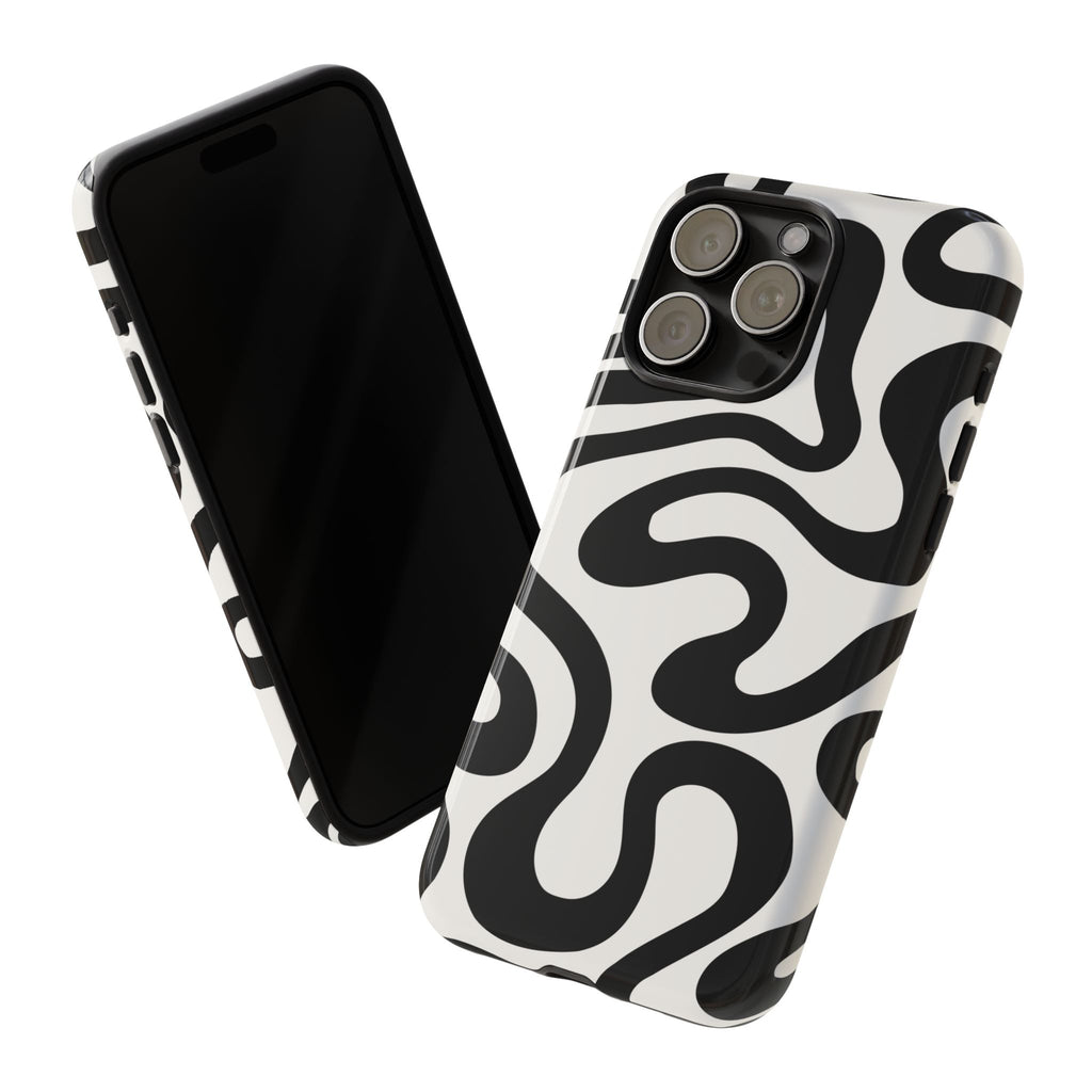 Black White Swirl Phone Case