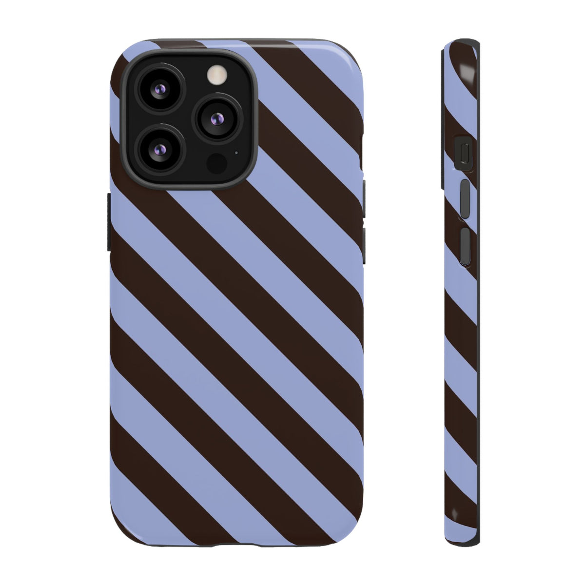 Blue and Black Striped Phone Case