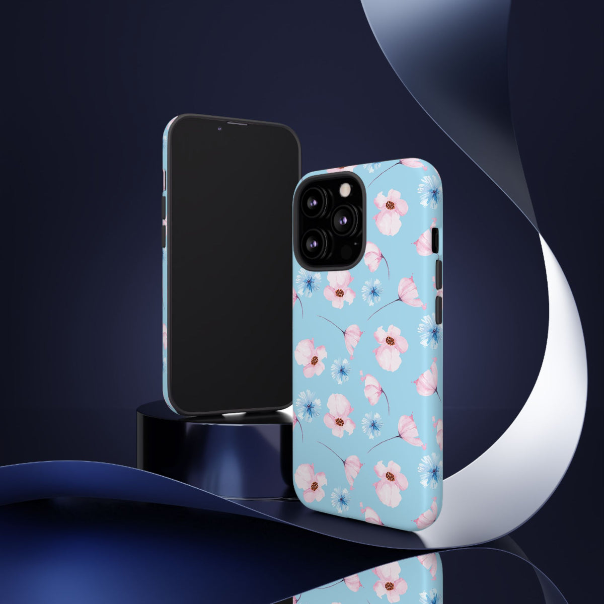 Blue & Pink Floral Phone Case