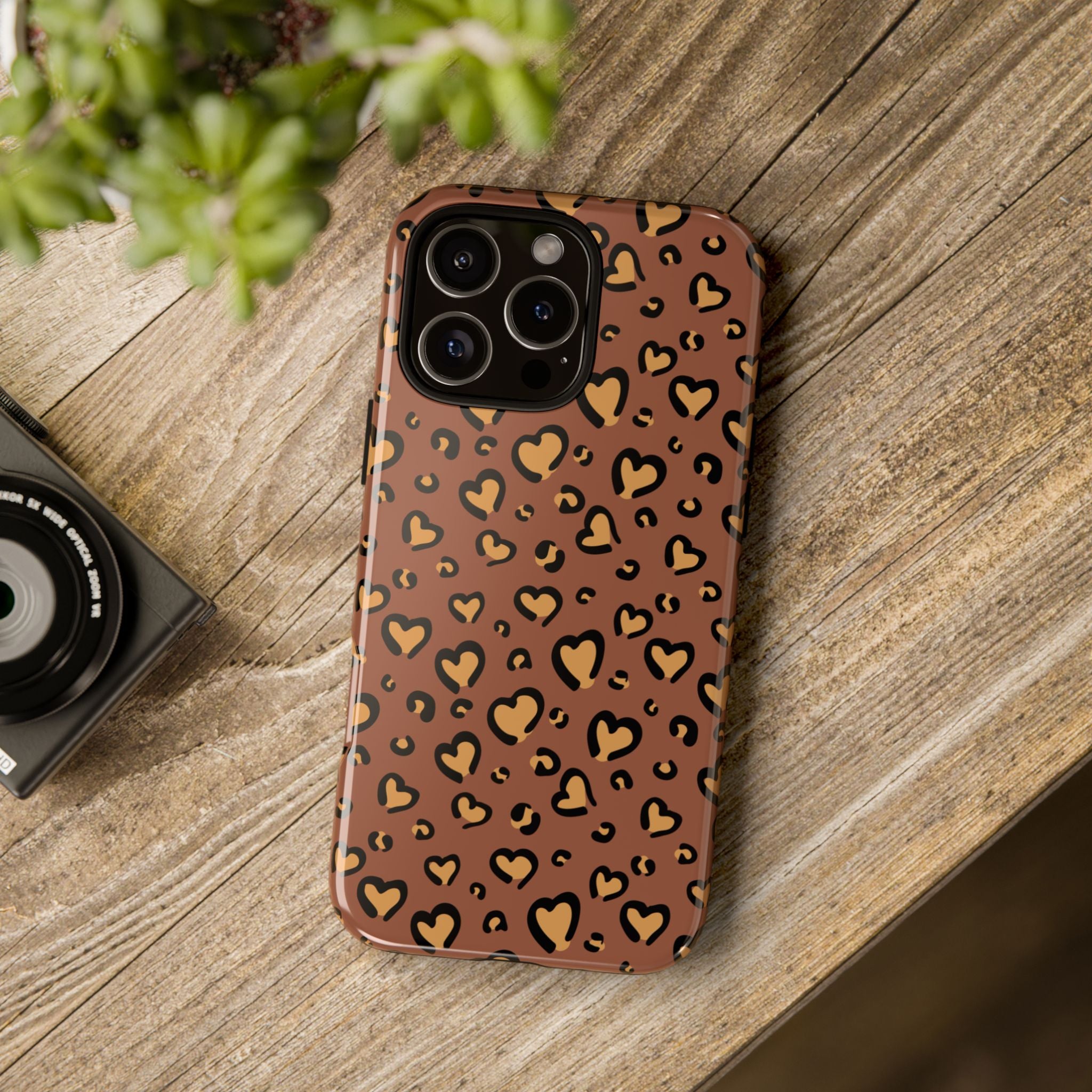 Leopard Heart Phone Case